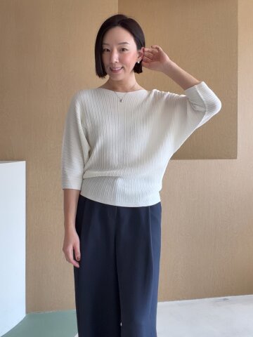 홀가먼트 돌먼 슬리브 풀오버 니트 