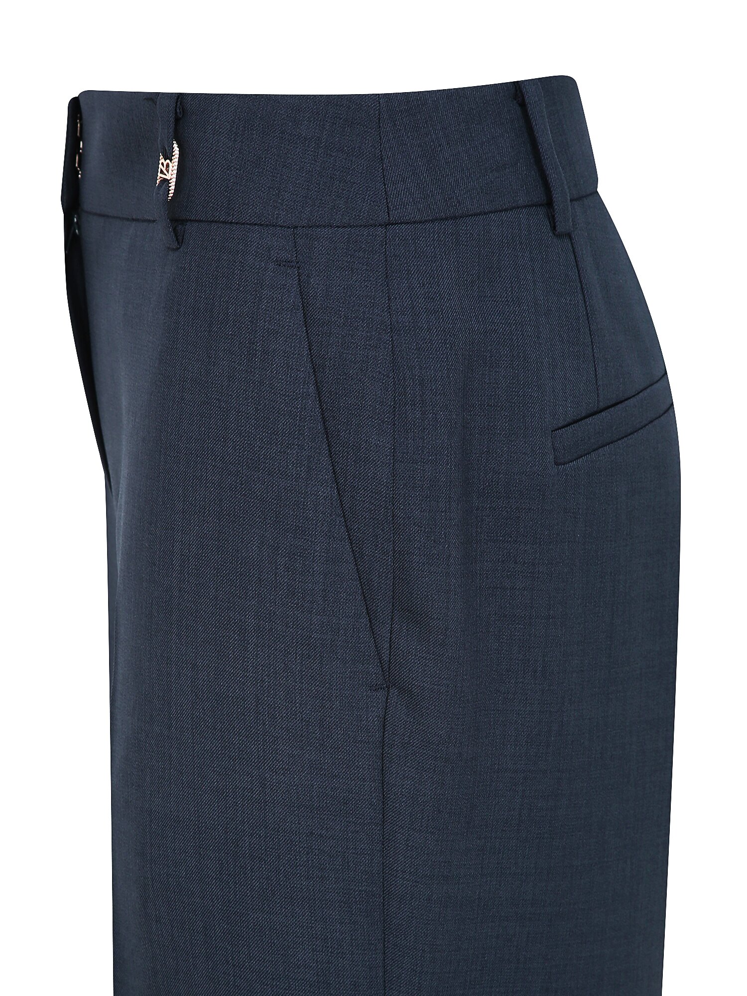 메탈 장식 세미 부츠컷 팬츠 (MELANGE NAVY)