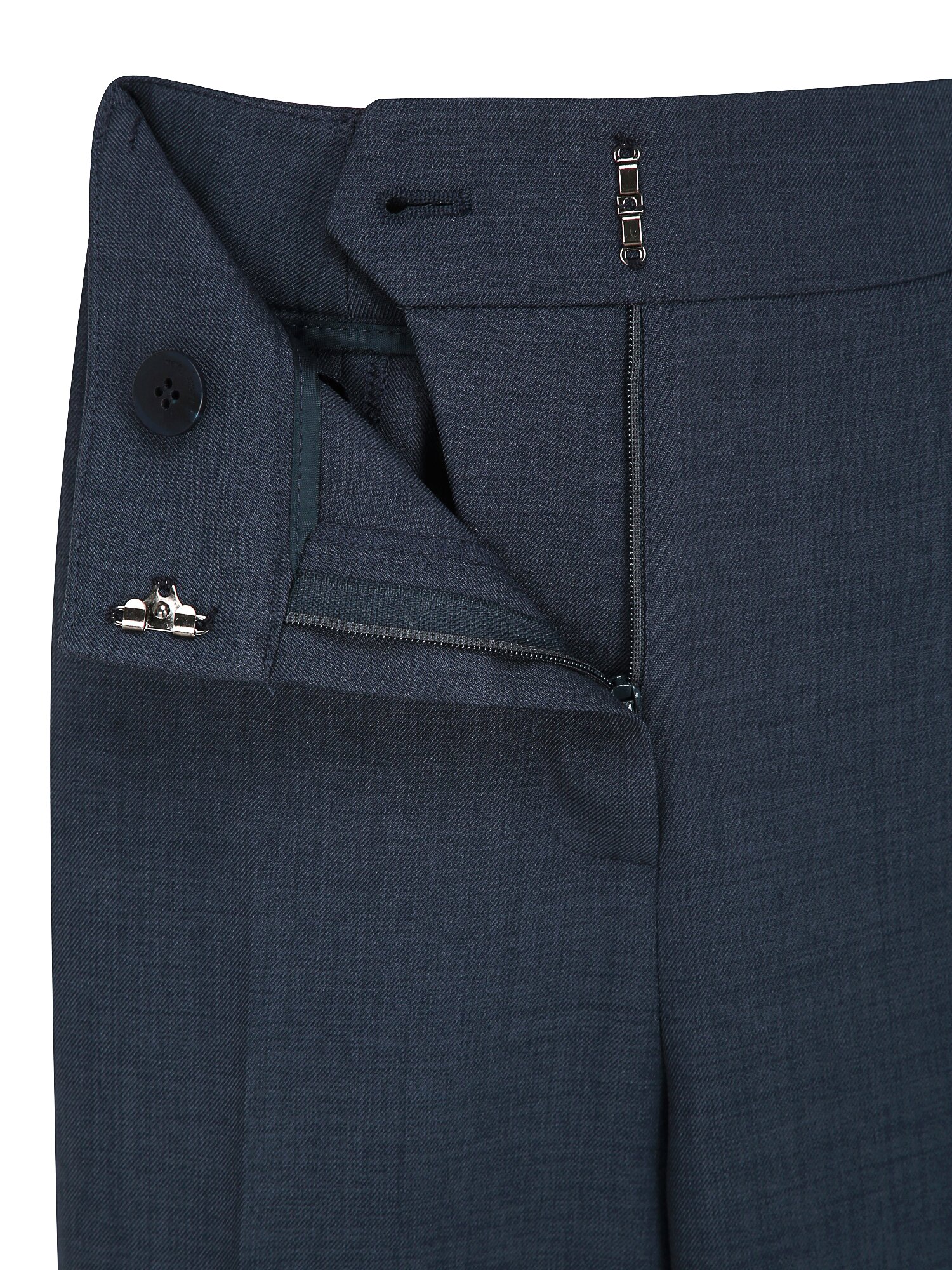 메탈 장식 세미 부츠컷 팬츠 (MELANGE NAVY)