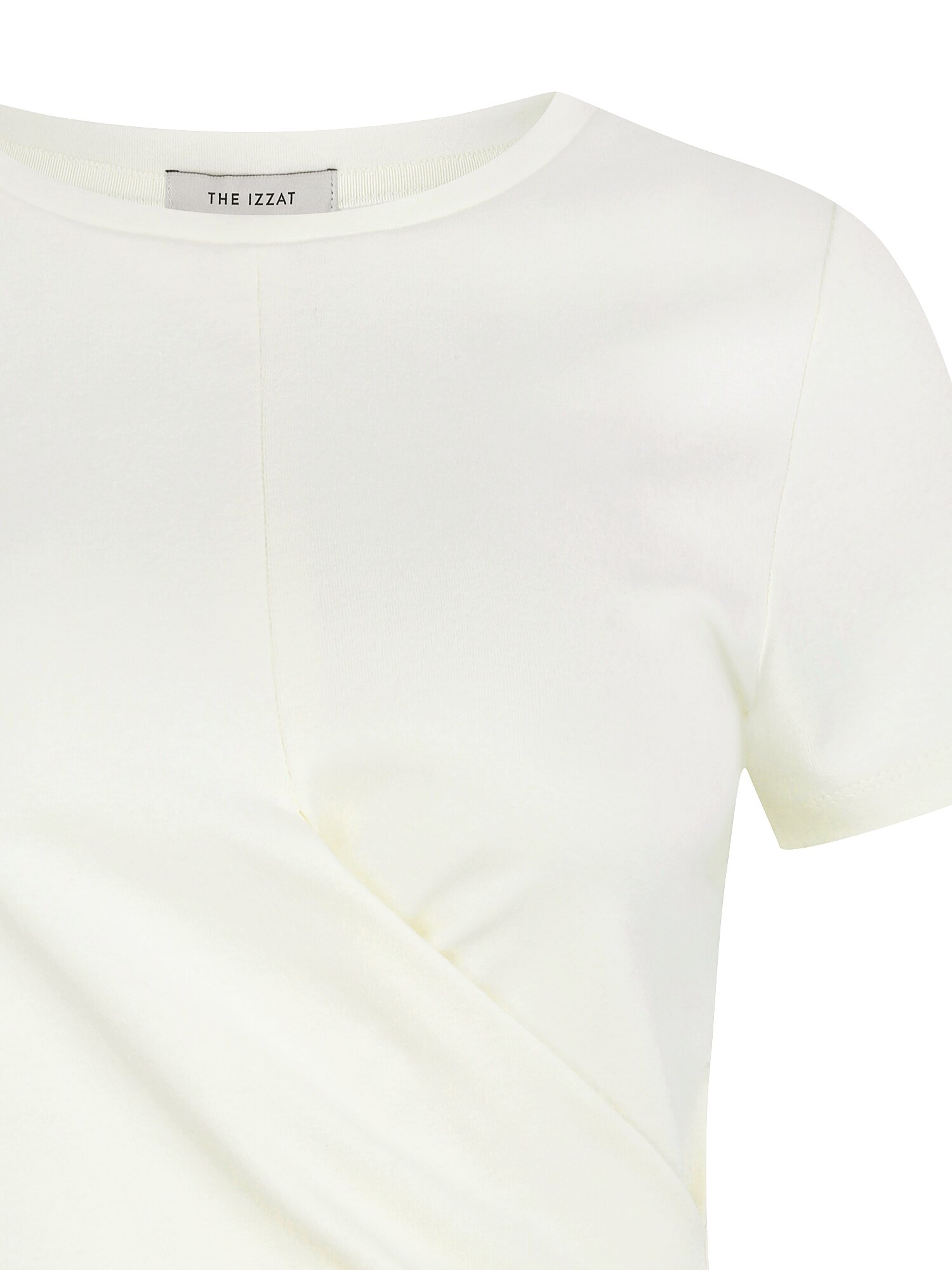 슬림핏 코튼 트위스트 티셔츠 (IVORY)