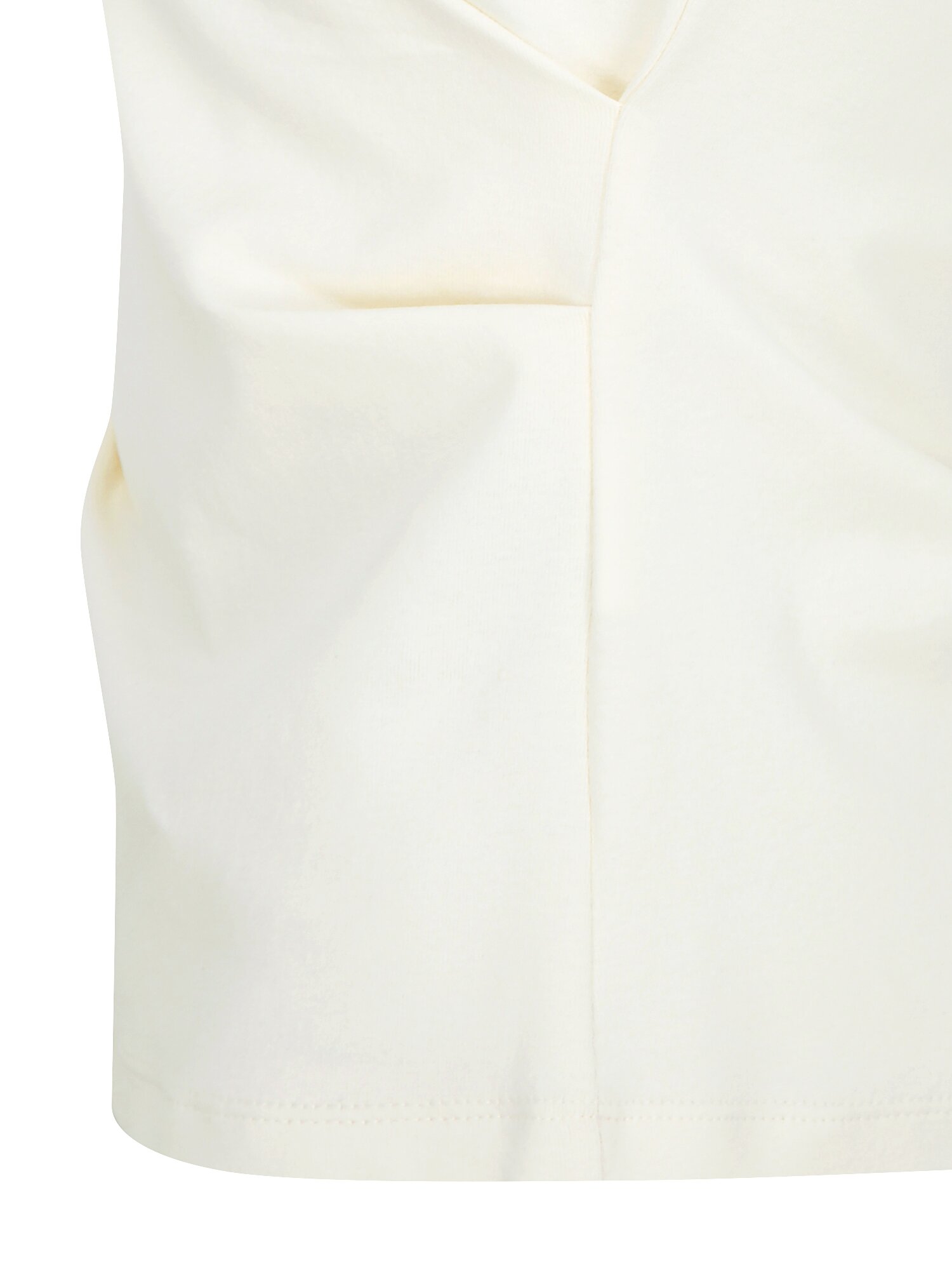 슬림핏 코튼 트위스트 티셔츠 (IVORY)