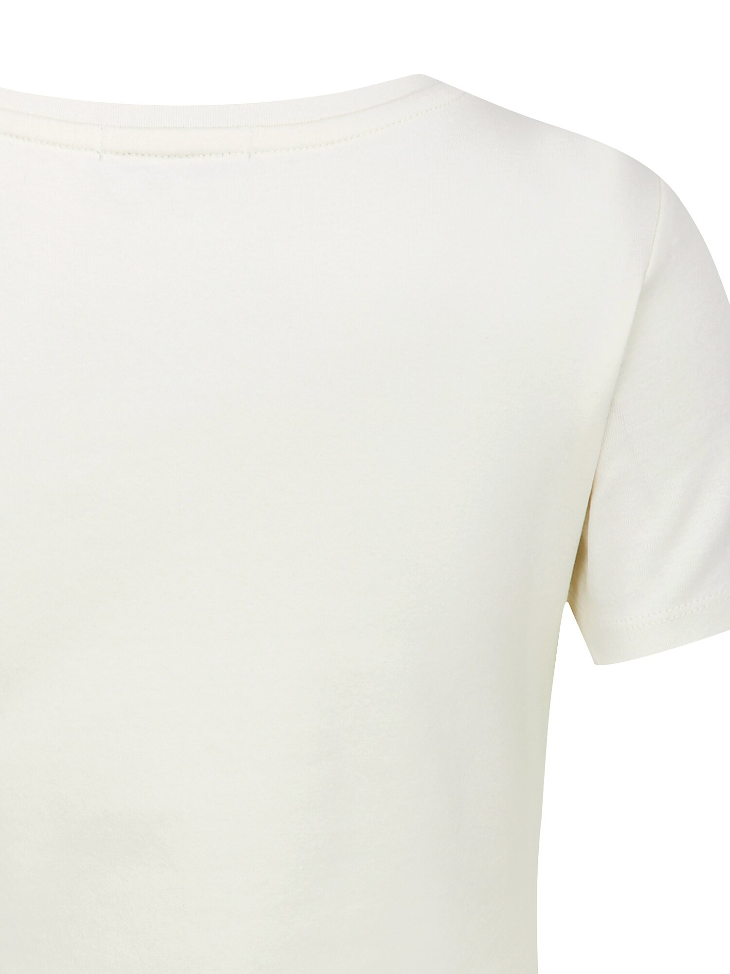 슬림핏 코튼 트위스트 티셔츠 (IVORY)