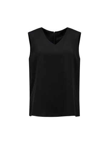 슬리브리스 브이넥 블라우스 