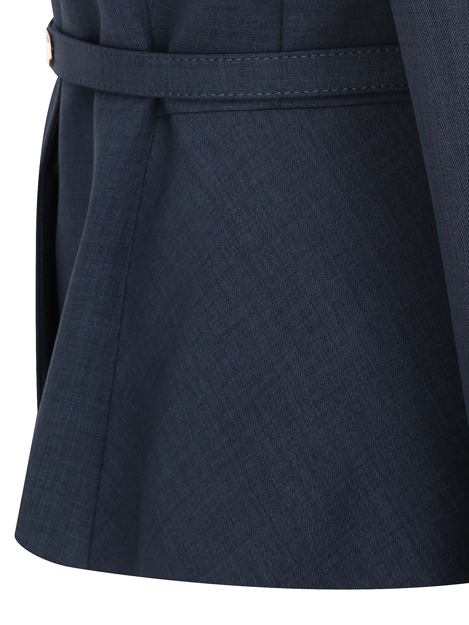 슬릿 라운드넥 페플럼 재킷 (MELANGE NAVY)