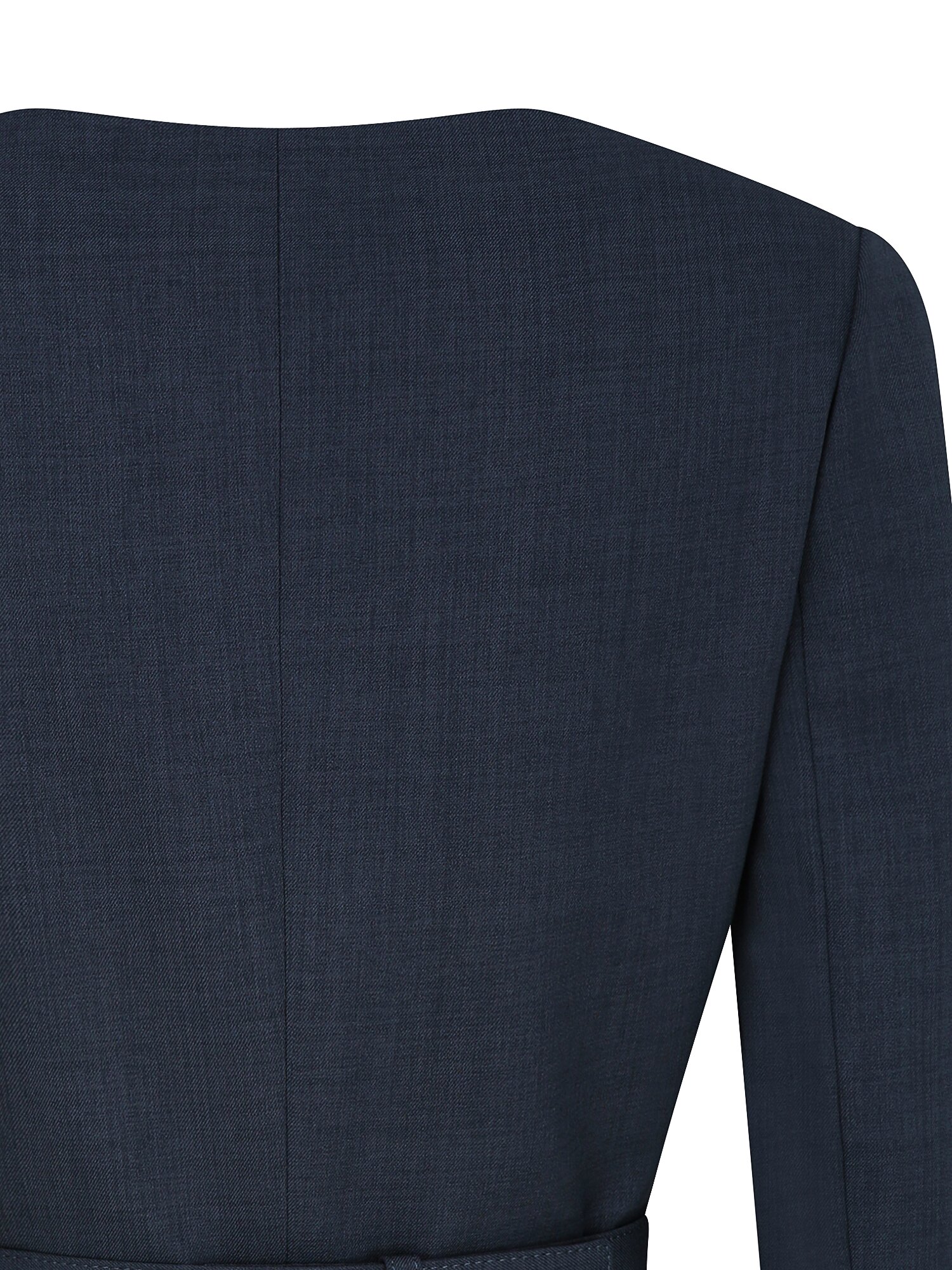 슬릿 라운드넥 페플럼 재킷 (MELANGE NAVY)