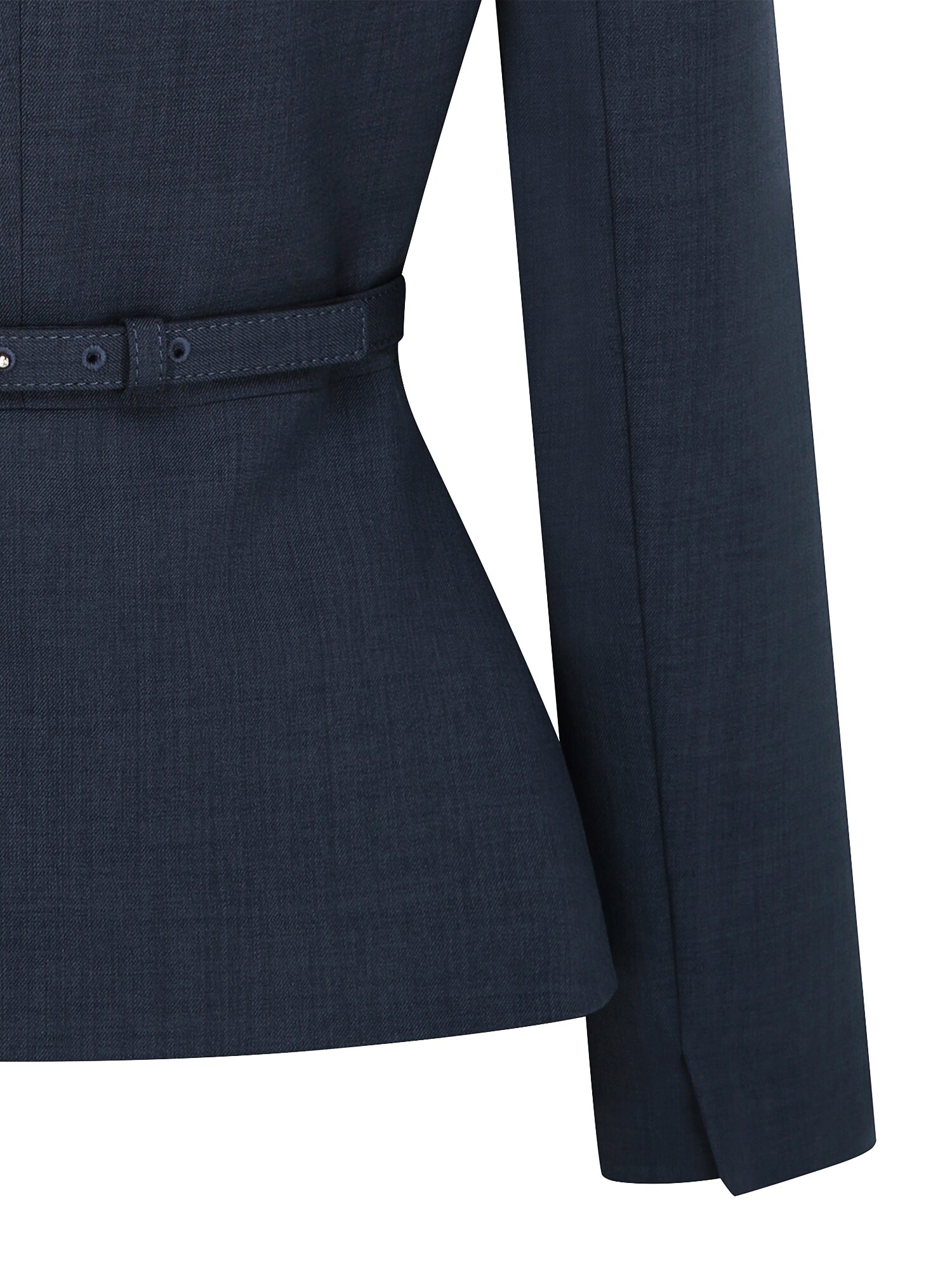 슬릿 라운드넥 페플럼 재킷 (MELANGE NAVY)