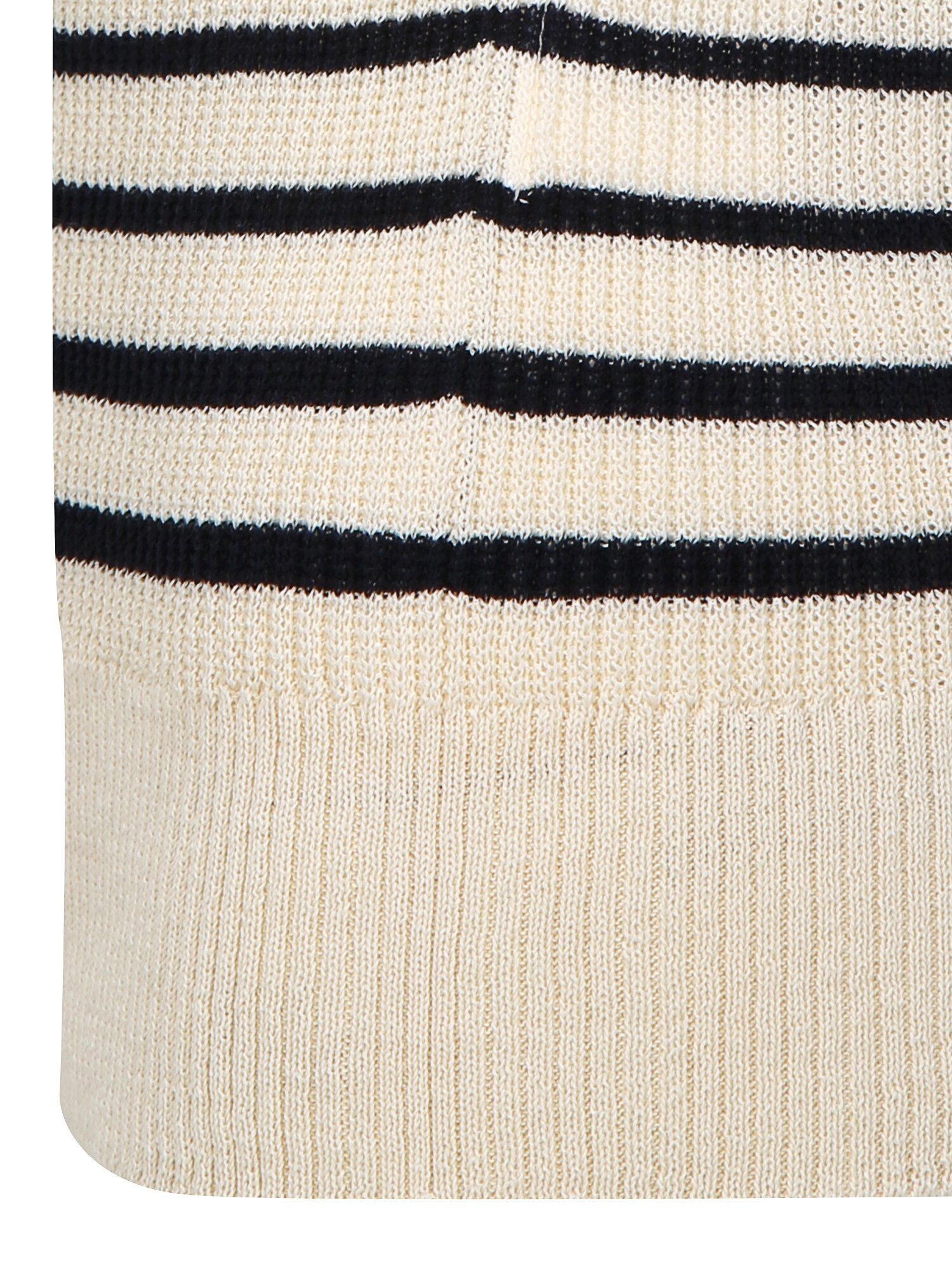 코튼 홀가먼트 슬리브리스 니트 (STRIPE BEIGE)