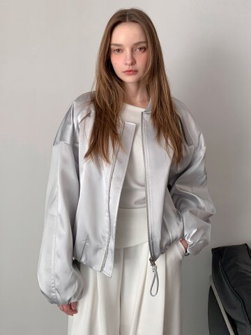 새틴 볼륨 블루종 자켓 (3colors)