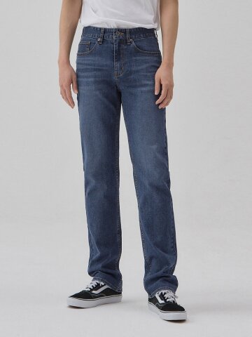 DENIM RELAX TAPERED PANTS DARK BLUE C6