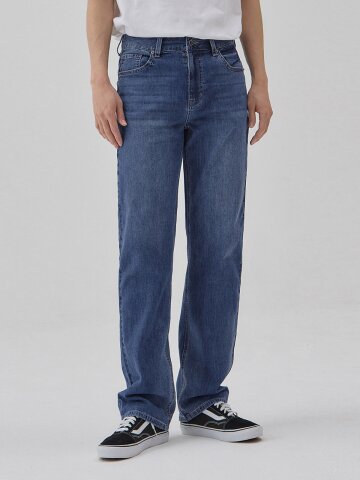 DENIM STRAIGHT PANTS DARK BLUE C6