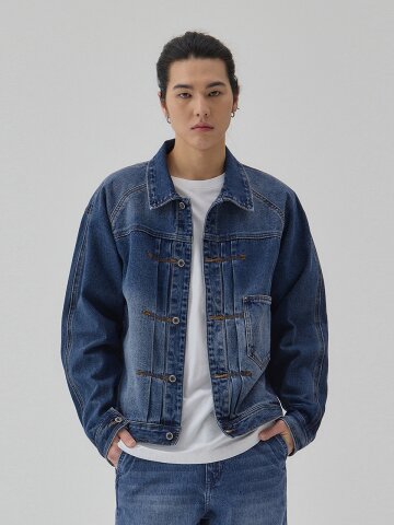 DENIM RAGLAN SLEEVE JACKET INDIGO C6