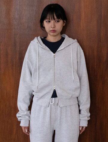 바켄 사카리바 데일리 무지 세미크롭 투웨이 후드집업 BK7974 (3COLOR)