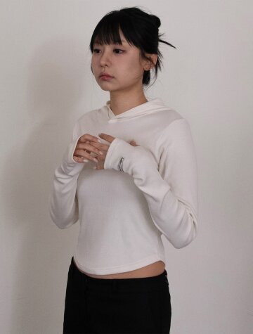 바켄 무지 핑거홀 슬림핏 후드티 BK4301 (4COLOR)