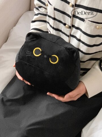데데리트 귀여운 말랑말랑 모찌 깜냥이 고양이 애착 낮잠인형 쿠션 집순이 집들이 친구 커플 생일 선물