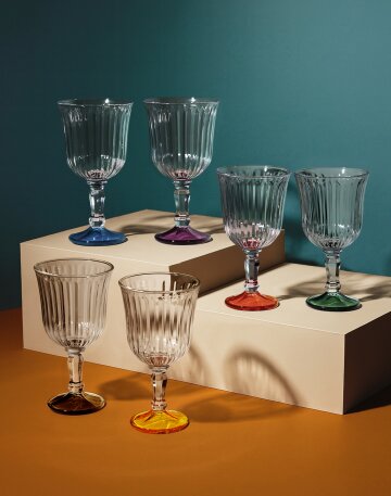 모네프 투톤 글라스 고블렛 와인잔 320ml 6p세트