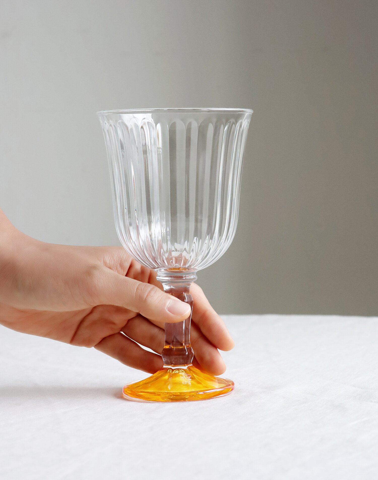 모네프 투톤 글라스 고블렛 와인잔 320ml 6p세트