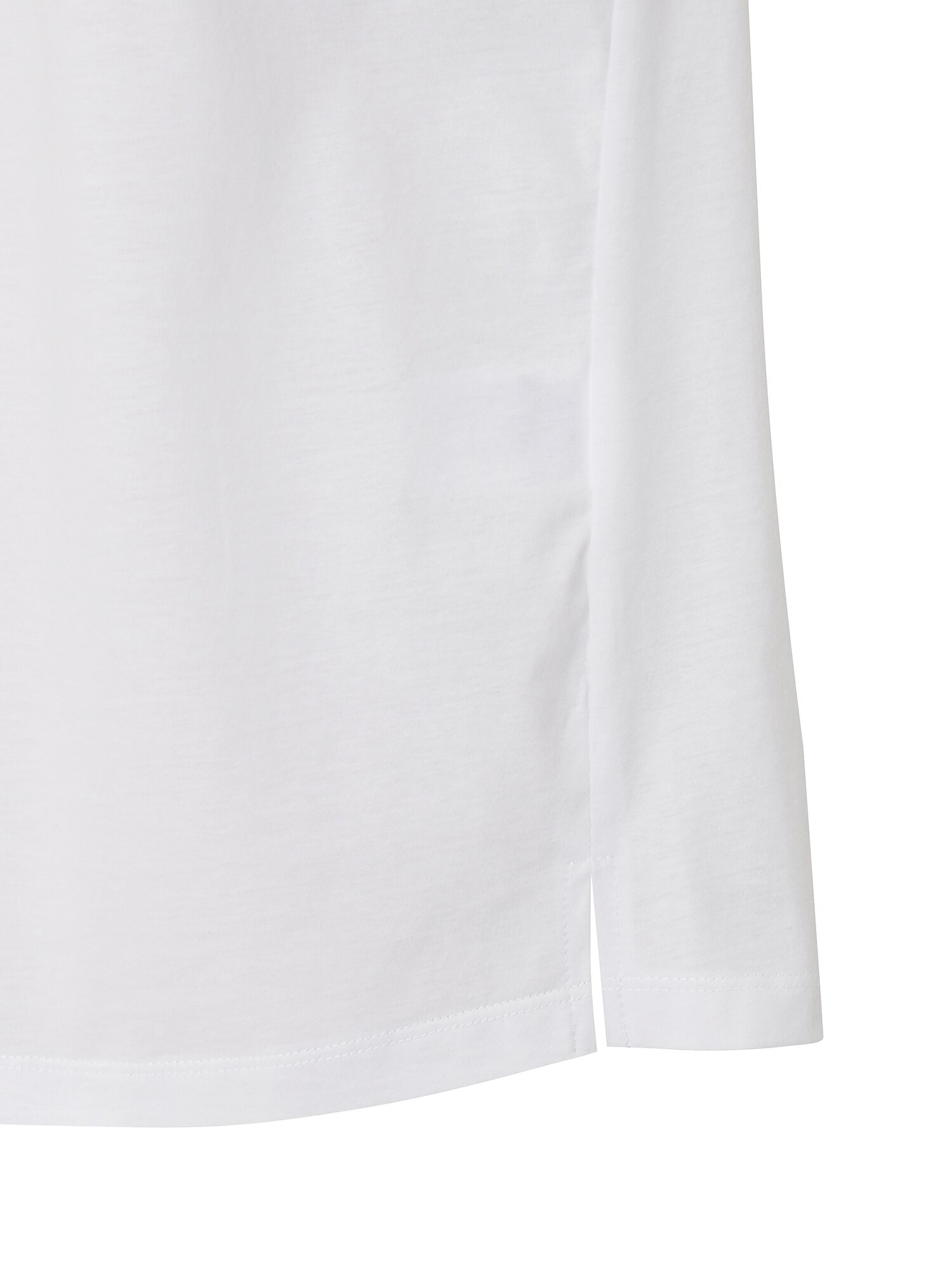 사이드 절개 배색 블라우스 (WHITE)