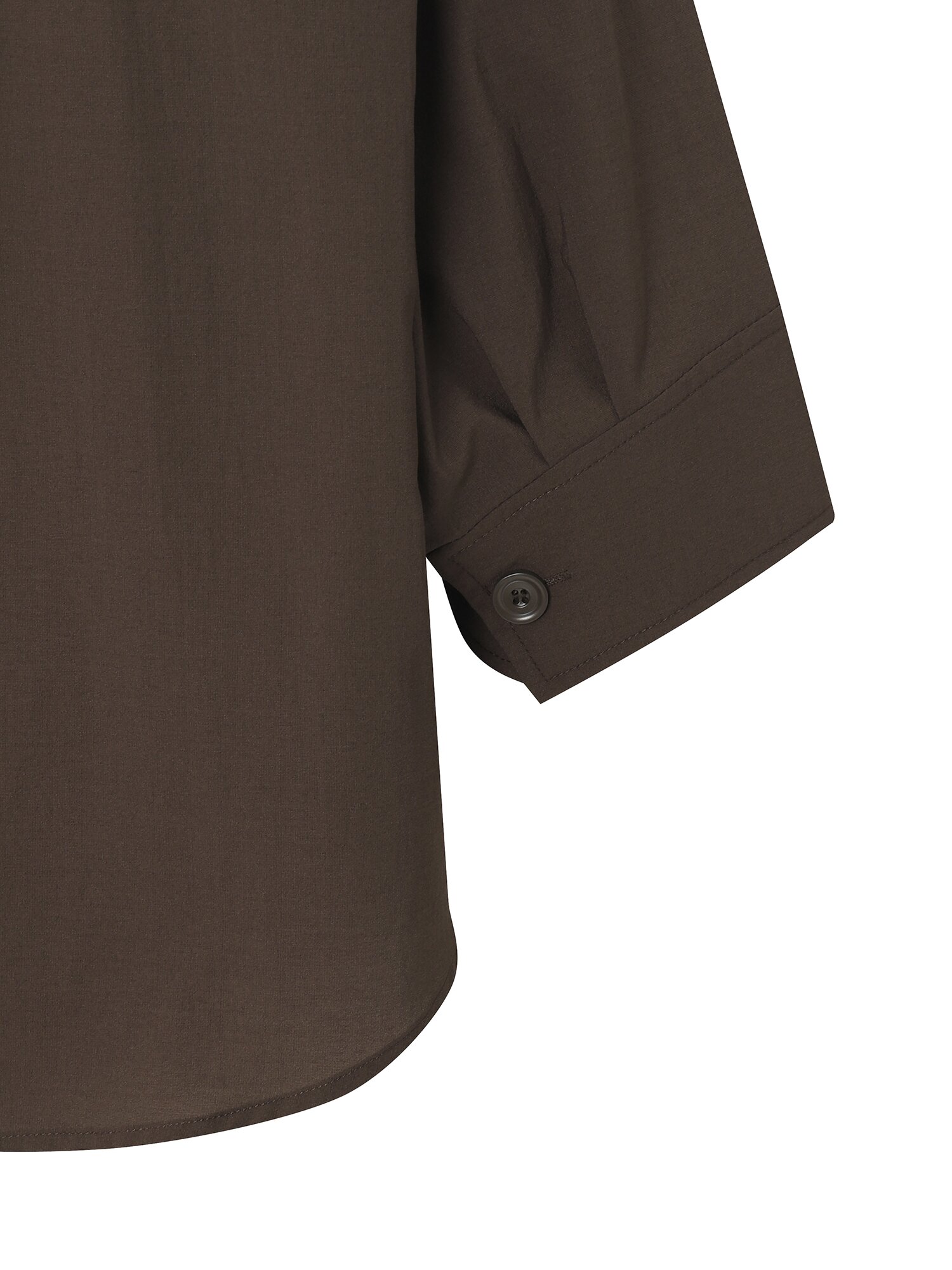 오픈 칼라 셔츠 블라우스 (DARK BROWN)