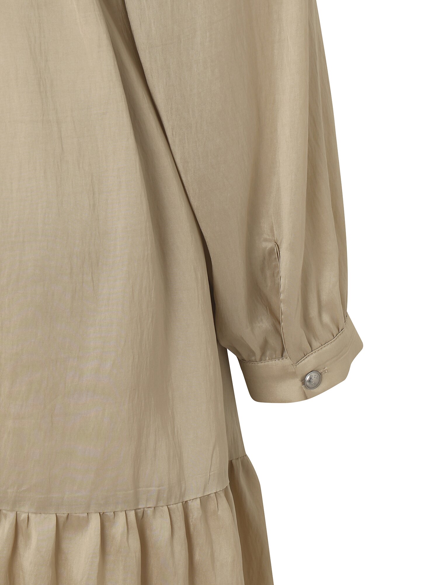 핀 턱 벨티드 롱 원피스 (BEIGE)