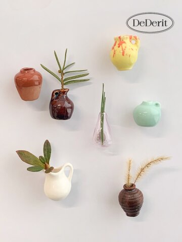 데데리트 귀여운 도자기 화분 마그넷 마그네틱 냉장고 자석인테리어소품 집들이 자취템 친구 생일 선물