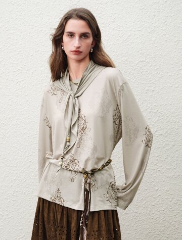 BA_Vintage print long sleeve top