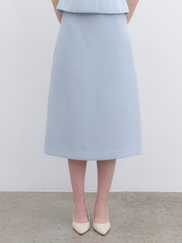 Tweed A-Line Long Skirt / Blue(2Color)