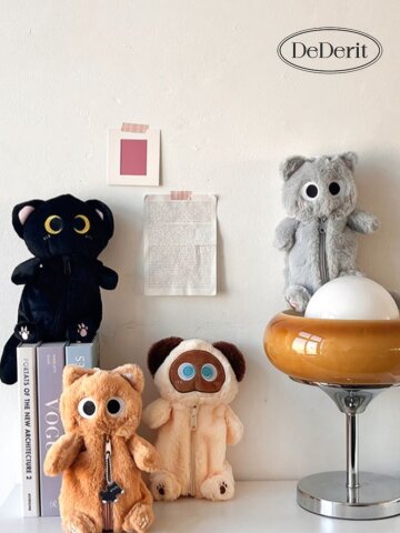 데데리트 귀여운 부끄 고양이 인형 필통 문구 펜케이스 화장품 파우치 친구 조카 입학 신학기 새학기 졸업 선물 생일