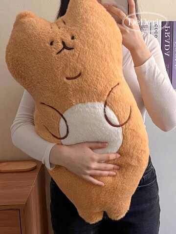 데데리트 귀여운 숏다리 고양이 쿠션 애착 인형 바디필로우 동물 봉제인형 안고자는 수면 베개 방꾸미기 여자친구 생일 집들이 우정 커플 선물 65cm