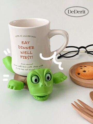 데데리트 귀여운 동물 깜놀 거북이 티코스터 컵받침 인테리어 소품 재미있는 쓸모없는 웃긴 집들이 신혼 자취 생일 친구 커플 선물