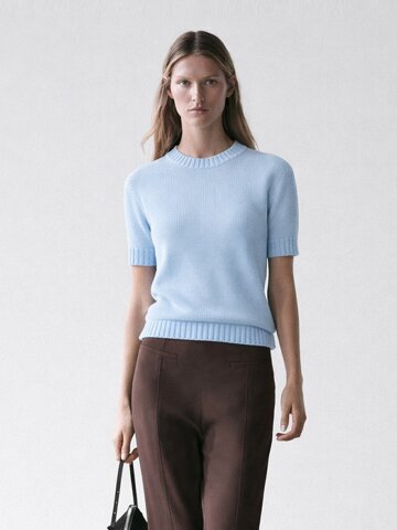 클래식 면100 라운드넥 반팔니트_FVKT260102