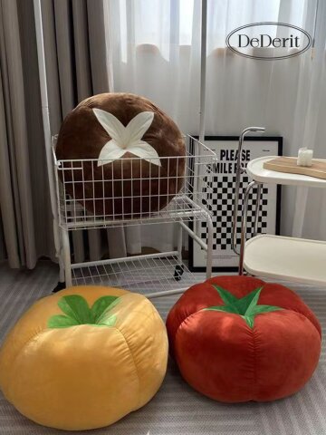 데데리트 과일 야채 채소 토마토 표고버섯 단감 인형 쿠션 방석 등쿠션 인테리어 소품 집들이 침실 자취 인싸 생일 친구 우정 커플 선물