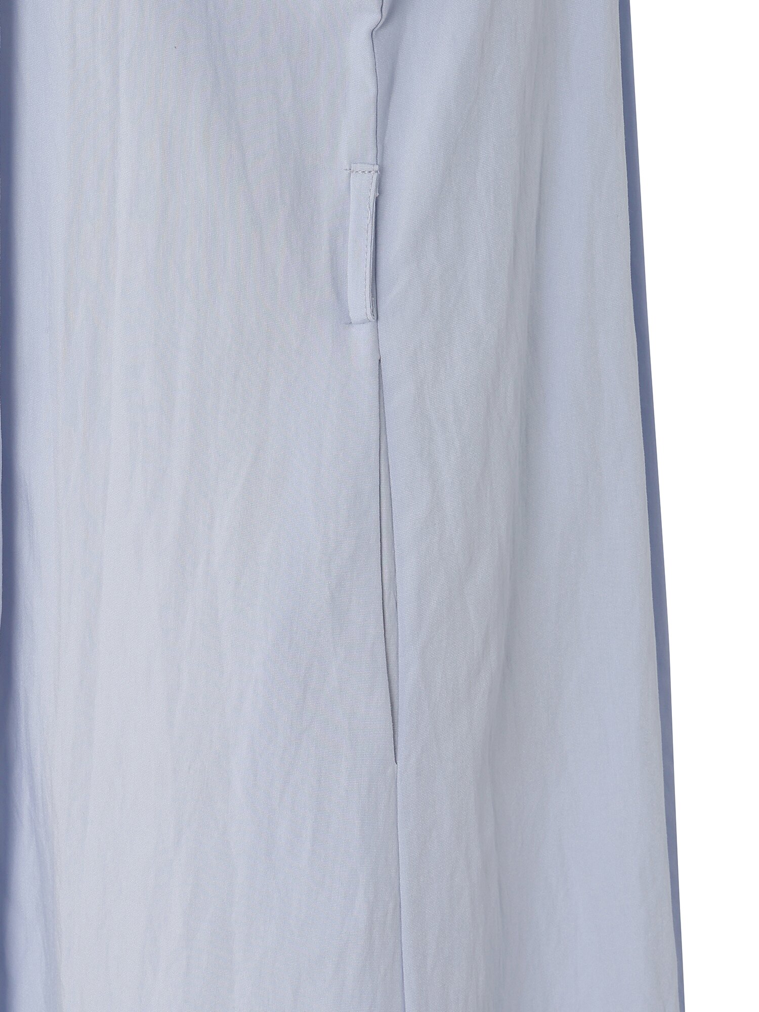 핀 턱 오픈칼라 벨티드 롱 원피스 (SKY BLUE)