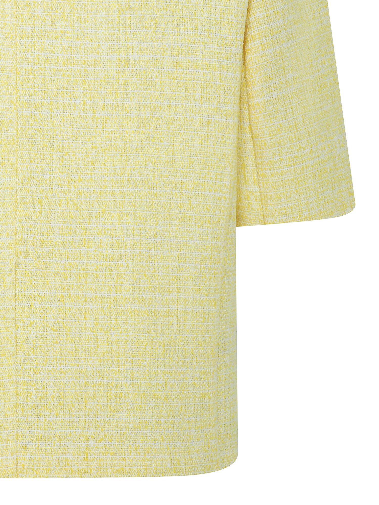 트위드 포켓 라운드넥 크롭 재킷 (YELLOW)