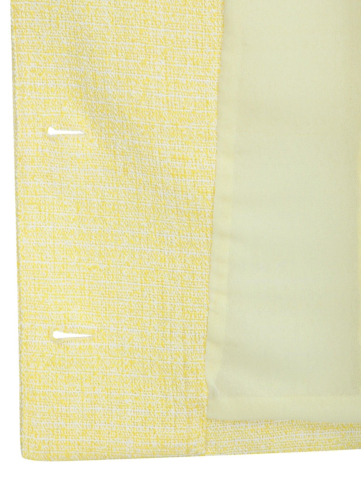 트위드 포켓 라운드넥 크롭 재킷 (YELLOW)