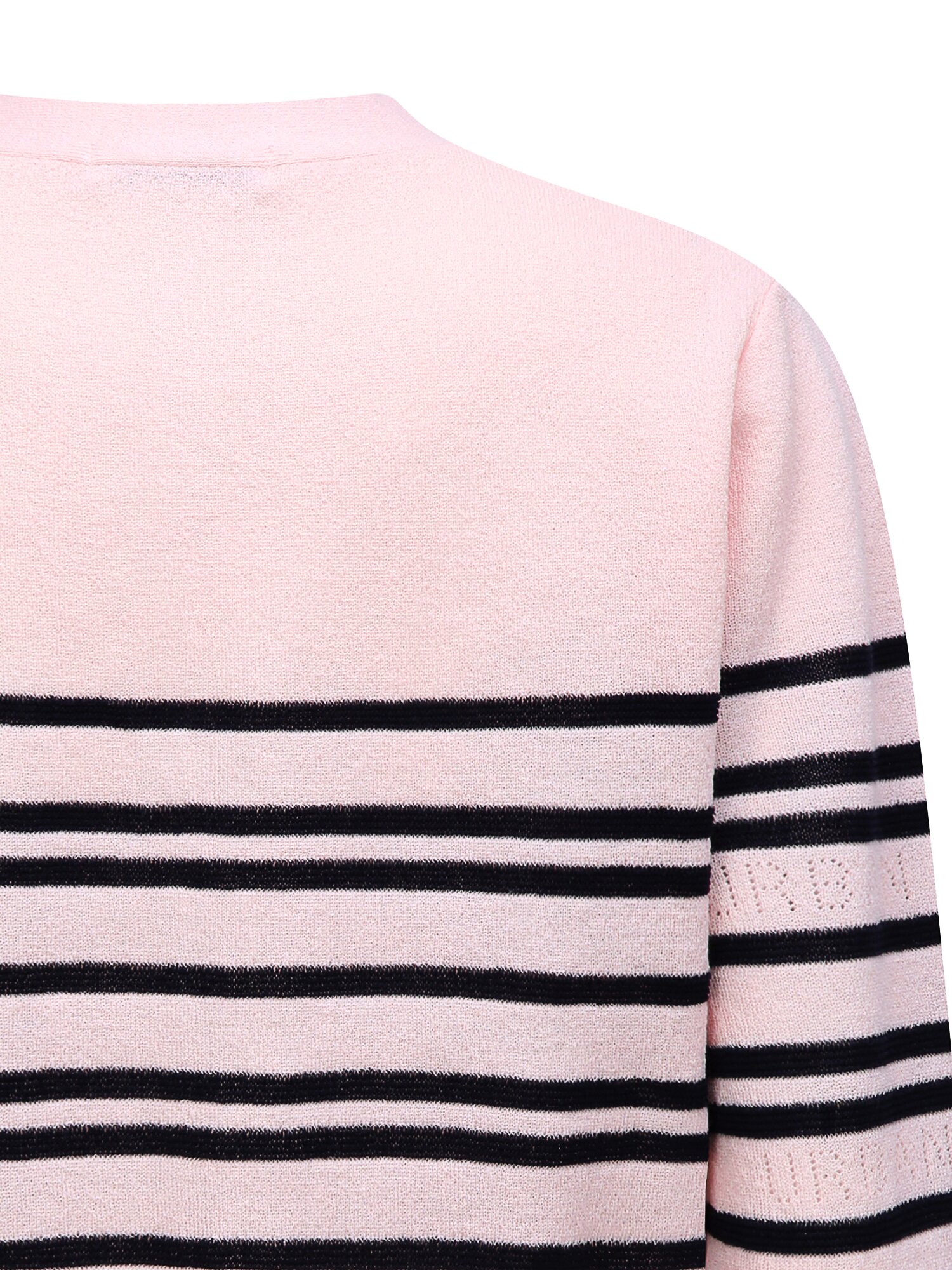 스트라이프 펀칭 브이넥 가디건 (STRIPE PINK)