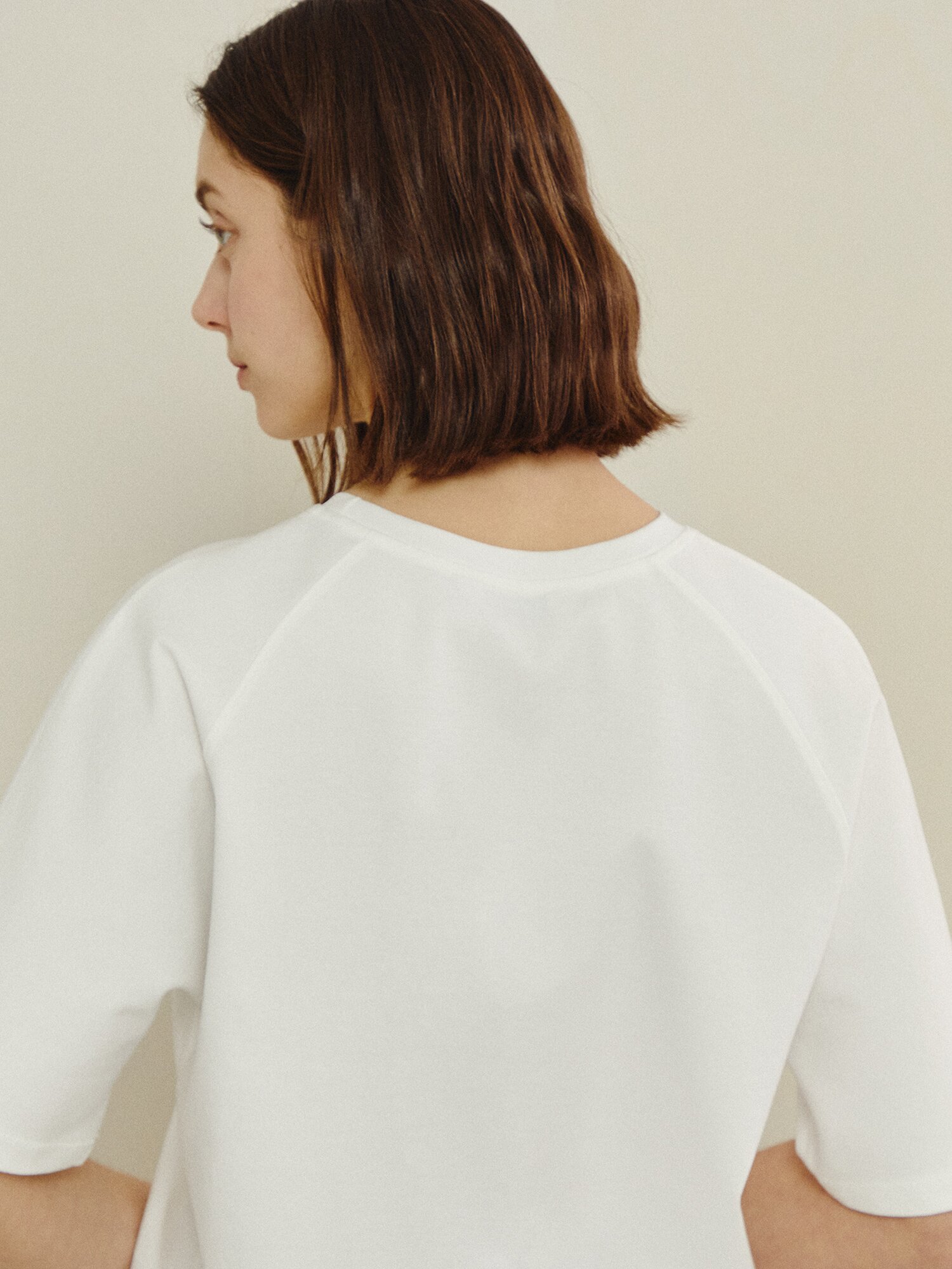 보타닉 비딩 포인트 코튼 티셔츠 (WHITE)