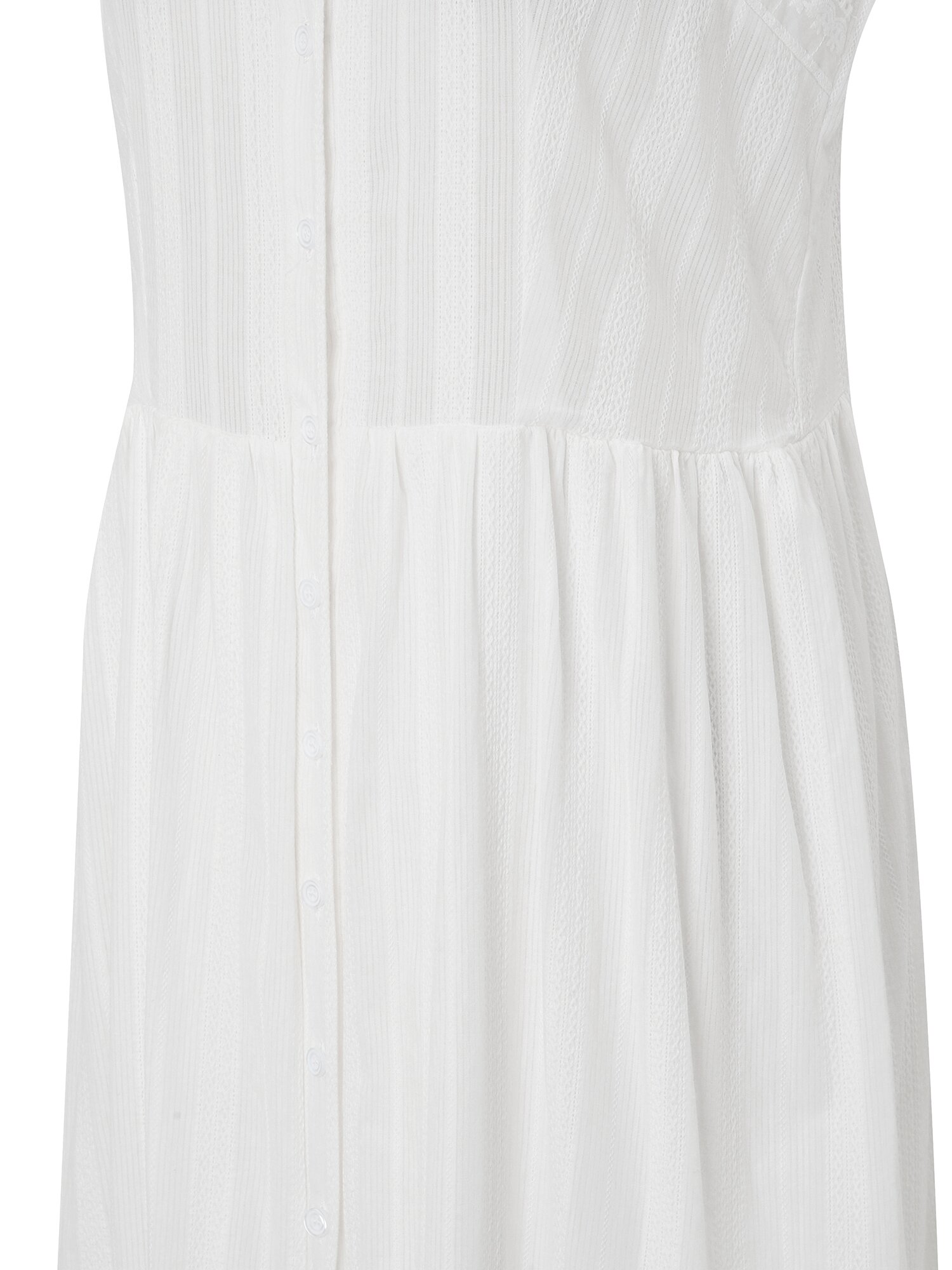 레이스 자카드 슬리브리스 원피스 (WHITE)