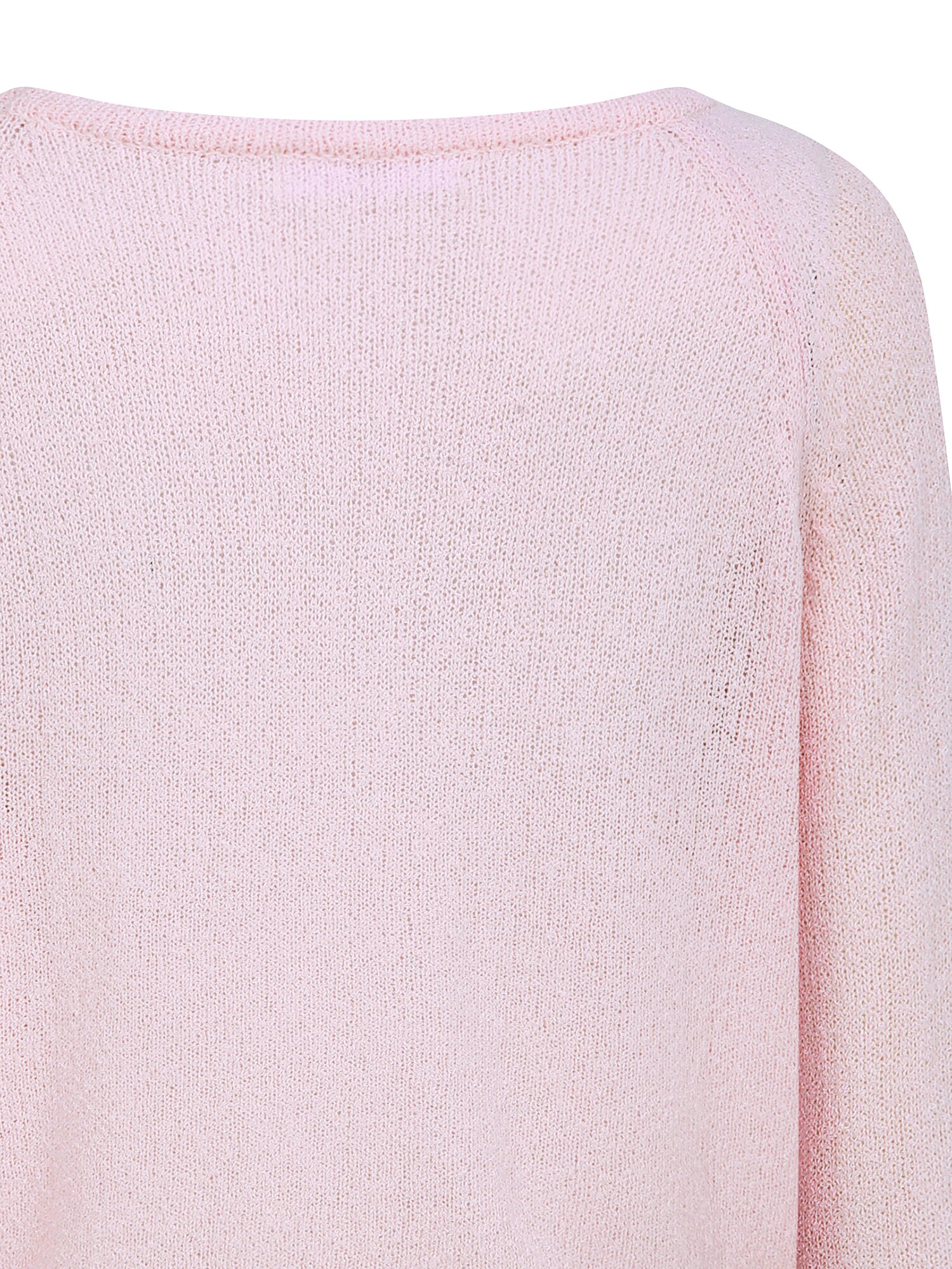 부클 레터링 자수 브이넥 가디건 (PINK)