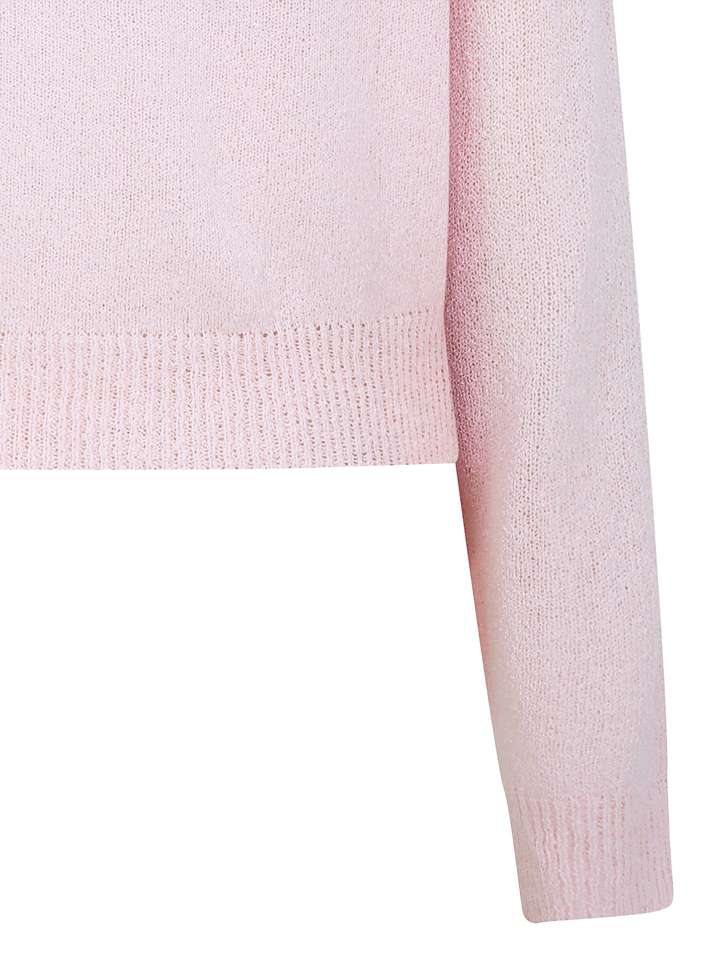 부클 레터링 자수 브이넥 가디건 (PINK)