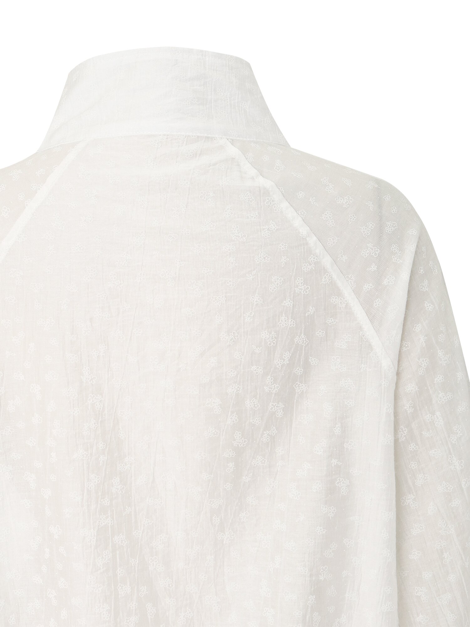 플라워 패턴 하이넥 점퍼 (WHITE)