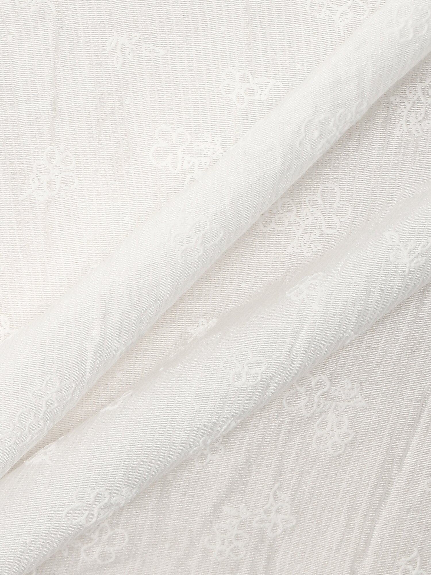 플라워 패턴 하이넥 점퍼 (WHITE)