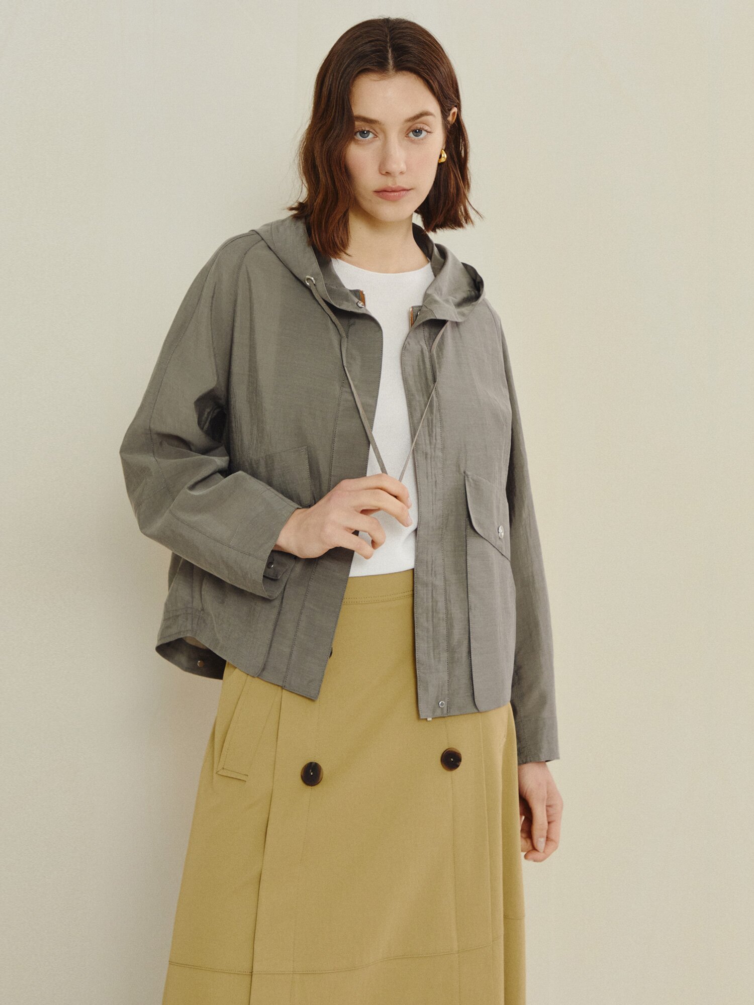 내추럴 숏 슬리브 니트 풀오버 (IVORY)