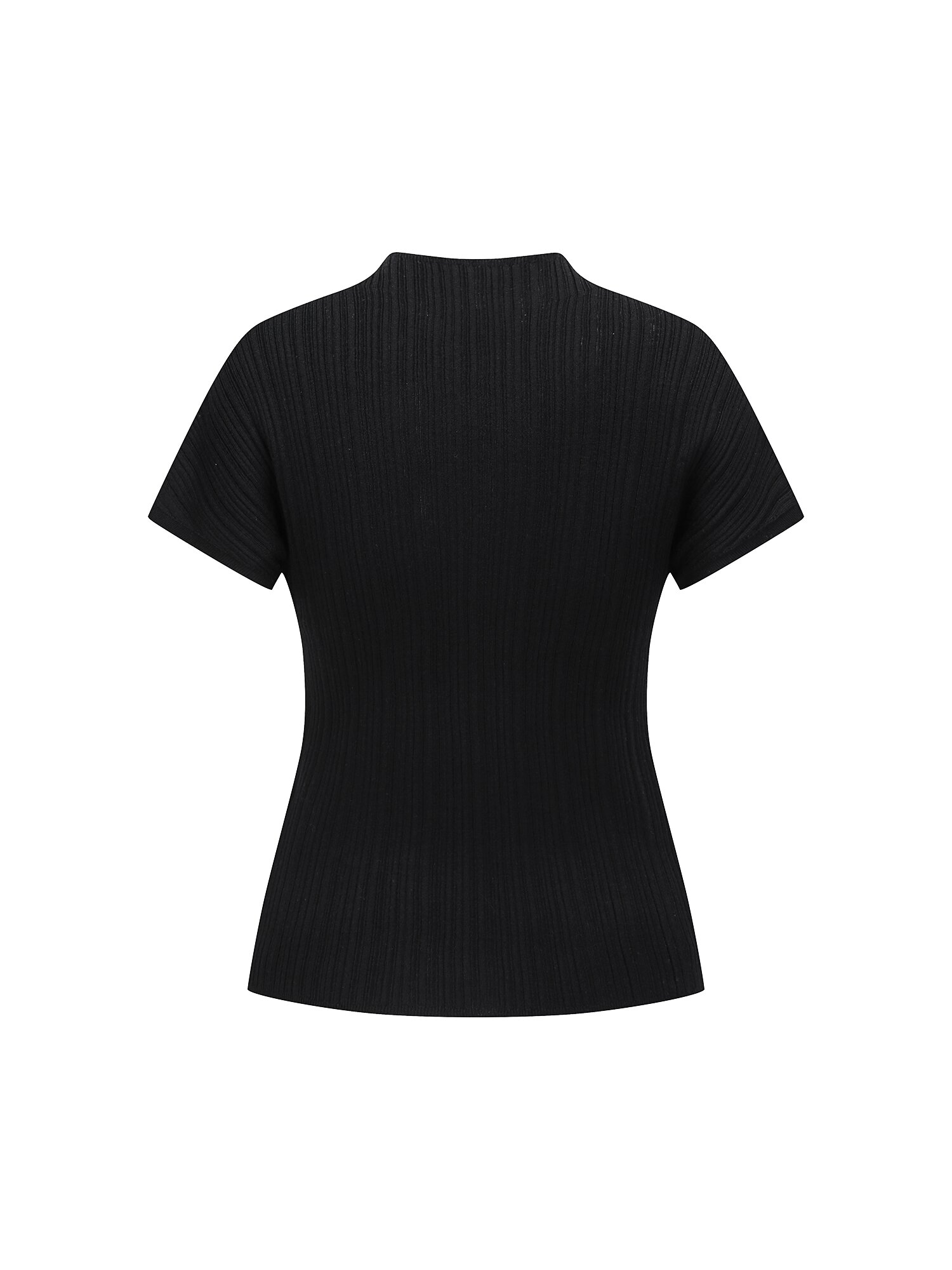 골지 돌먼 하프넥 풀오버 니트 (BLACK)