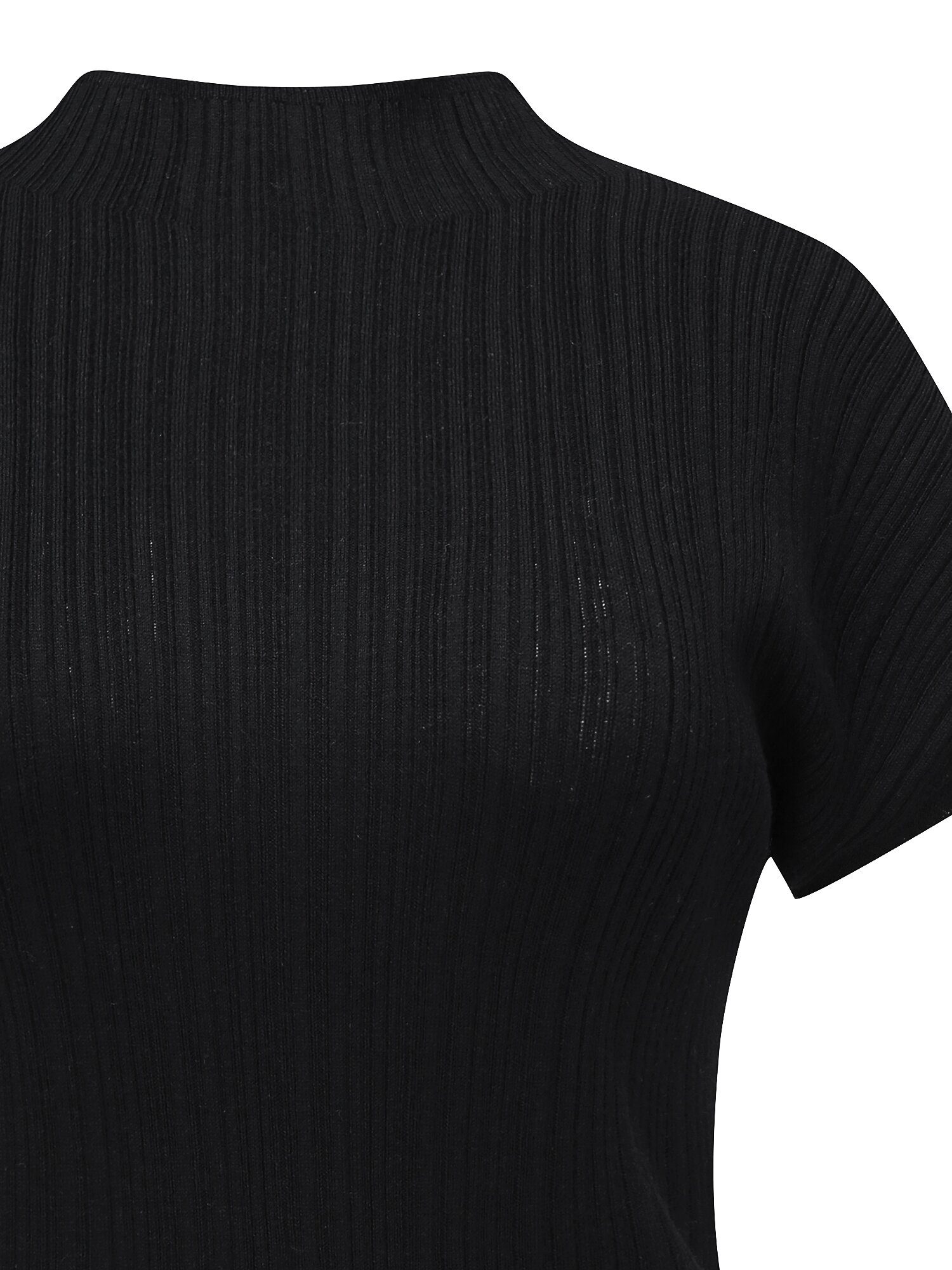 골지 돌먼 하프넥 풀오버 니트 (BLACK)