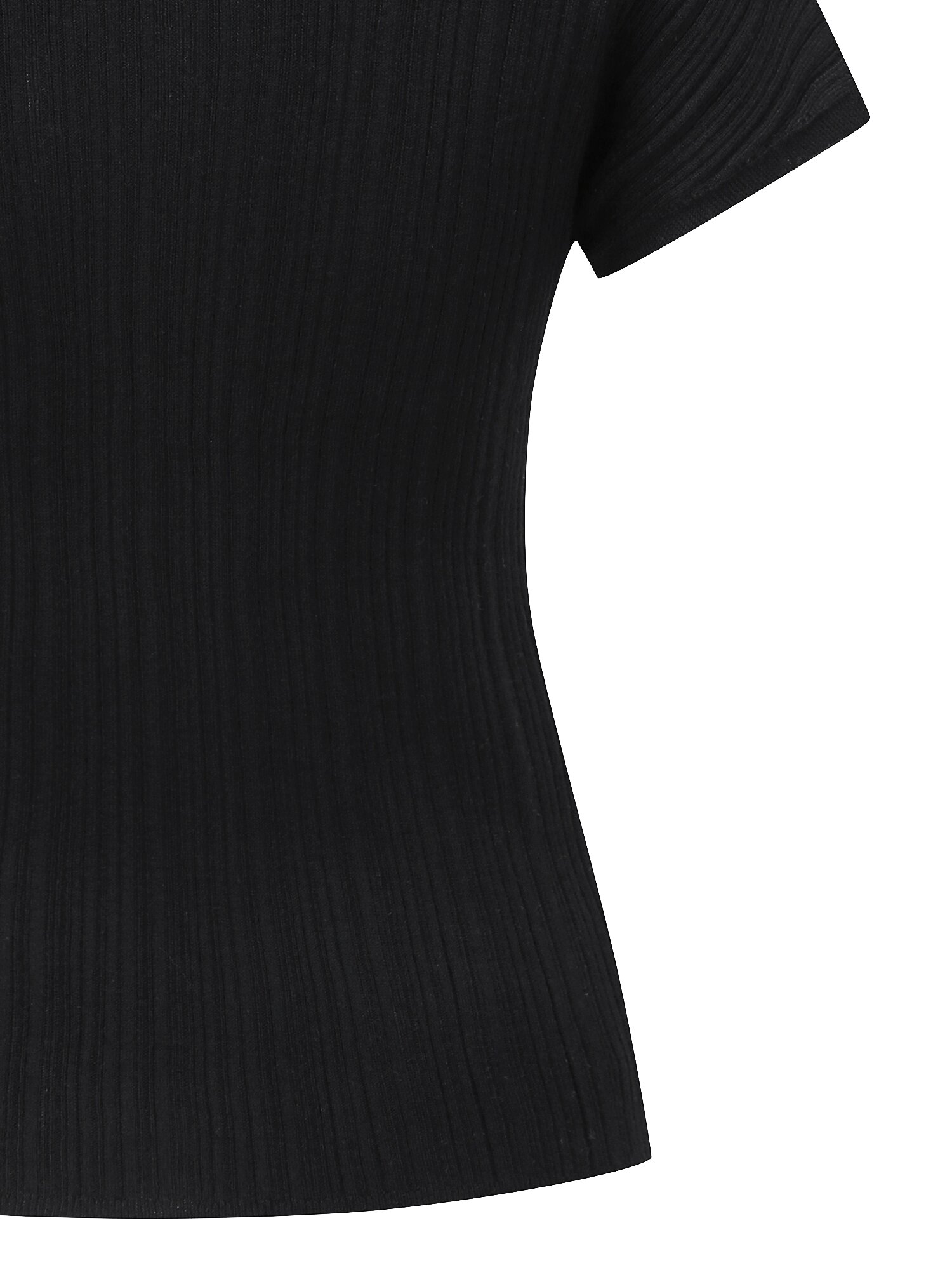 골지 돌먼 하프넥 풀오버 니트 (BLACK)