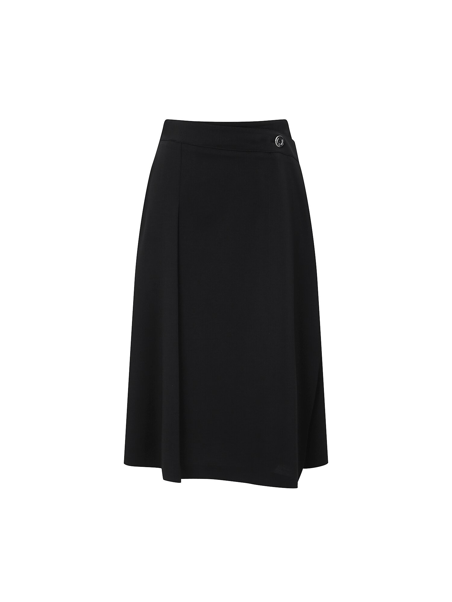 언밸런스 패널 A라인 스커트 (BLACK)