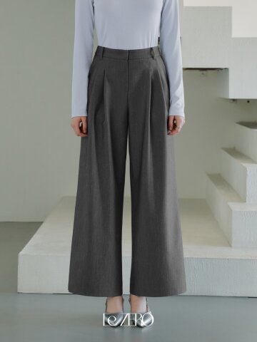 르제로 아리아 핀턱 팬츠 / 그레이
