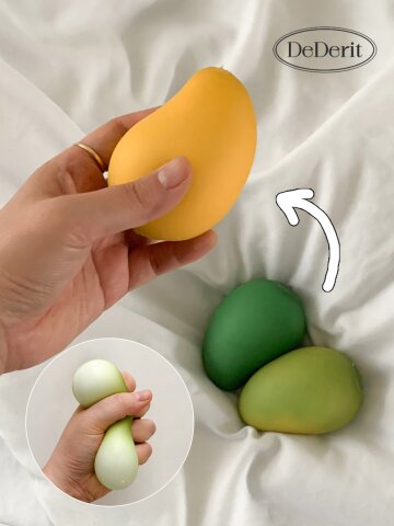 데데리트 말랑쫀득 과일 색이 변하는 망고 스퀴시 스트레스볼 집중 장난감 쫀득 인싸 틱톡 asmr 재미 쓸데없는 웃긴 생일 친구 우정 커플 선물