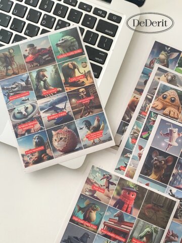 데데리트 이탈리안 브레인롯 밈 스티커 6장 한묶음 sns ai 꾸미기 퉁퉁퉁 사후르 다꾸 아이패드 폰꾸 노트북 문구 생일 친구 우정 커플 선물