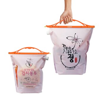 애니락 밀봉집게 항균 김치봉투(2포기용) 색상랜덤